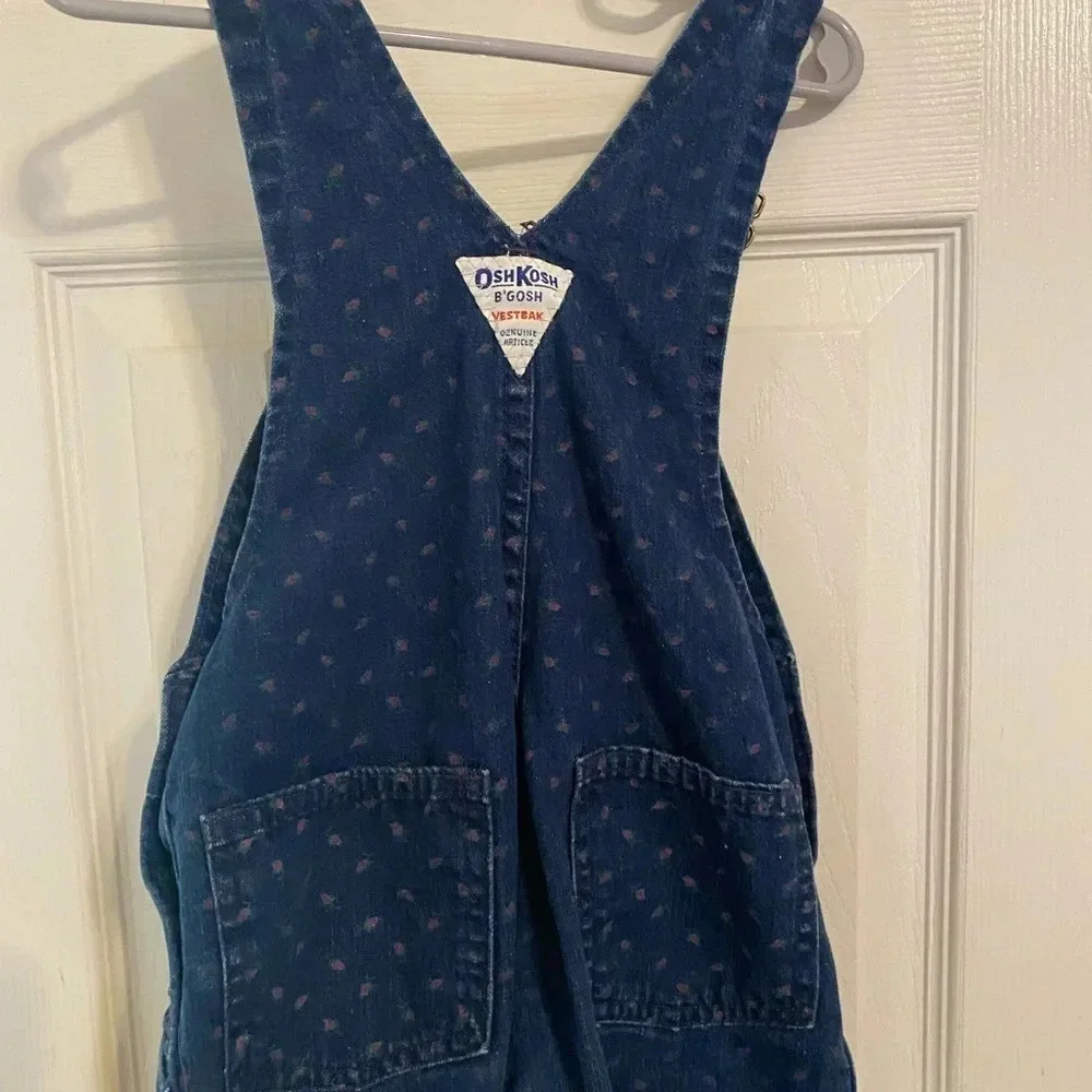 Vintage Oshkosh B’Gosh Micro Floral Denim Shortalls - Size 5